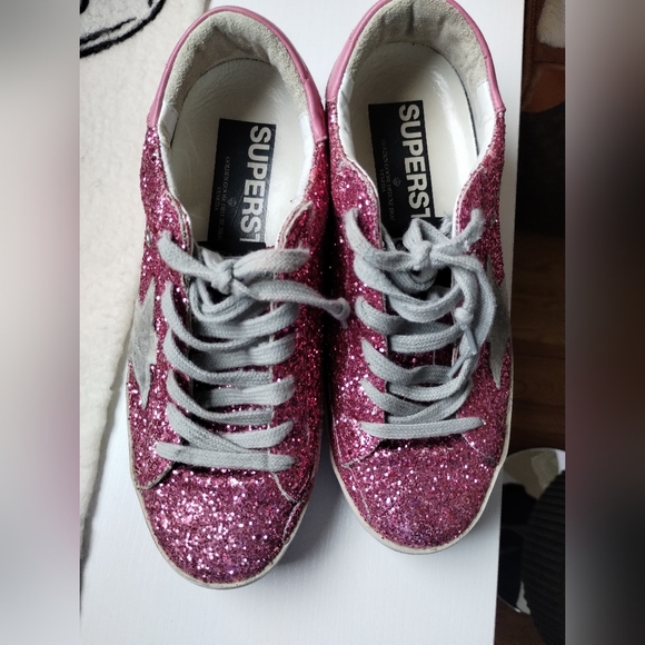 Golden Goose Pink Glitter Sneakers 5.5 - Picture 4 of 11